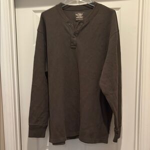 Old Navy Olive Green Henley Shirt